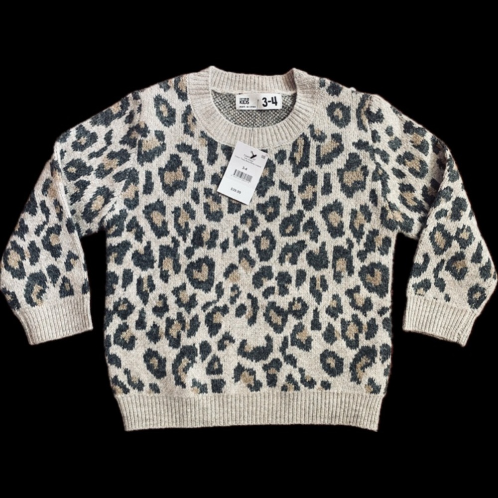 Cotton:On Kids toddler girl leopard Lisa sweater